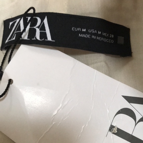 NWT! Zara medium textured wool blend high collar jacket with waist belt. - Picture 9 of 13